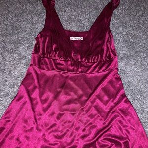 A s/m brand forever dark  pink silky top
